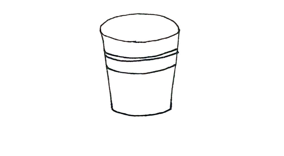 木桶简笔画画法图文步骤