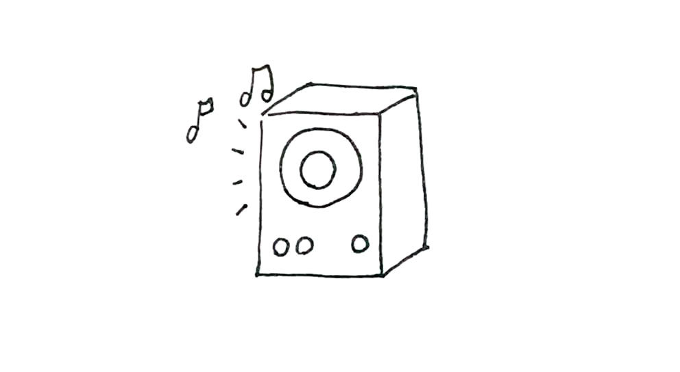 音响简笔画画法