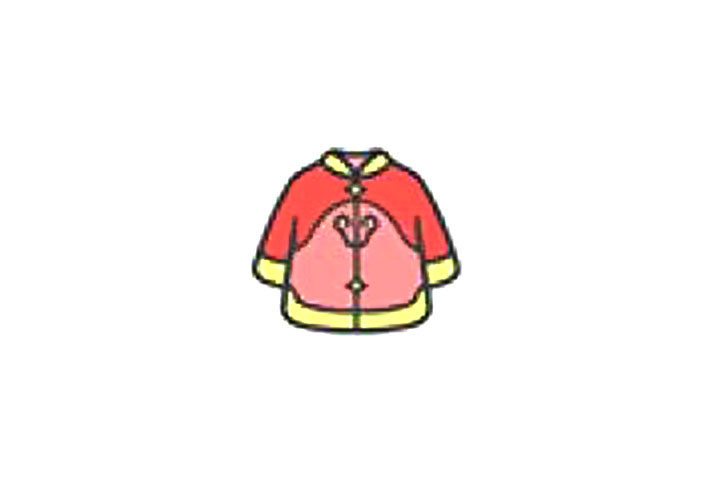 喜庆过新年 新年棉服简笔画