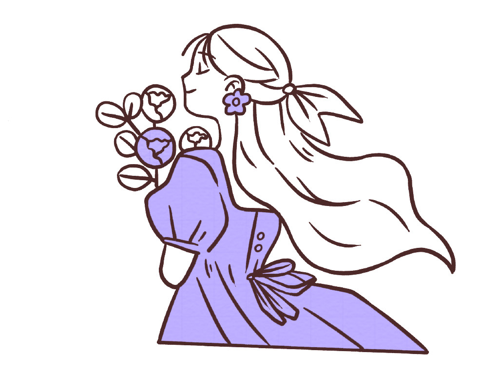 可爱少女头像简笔画