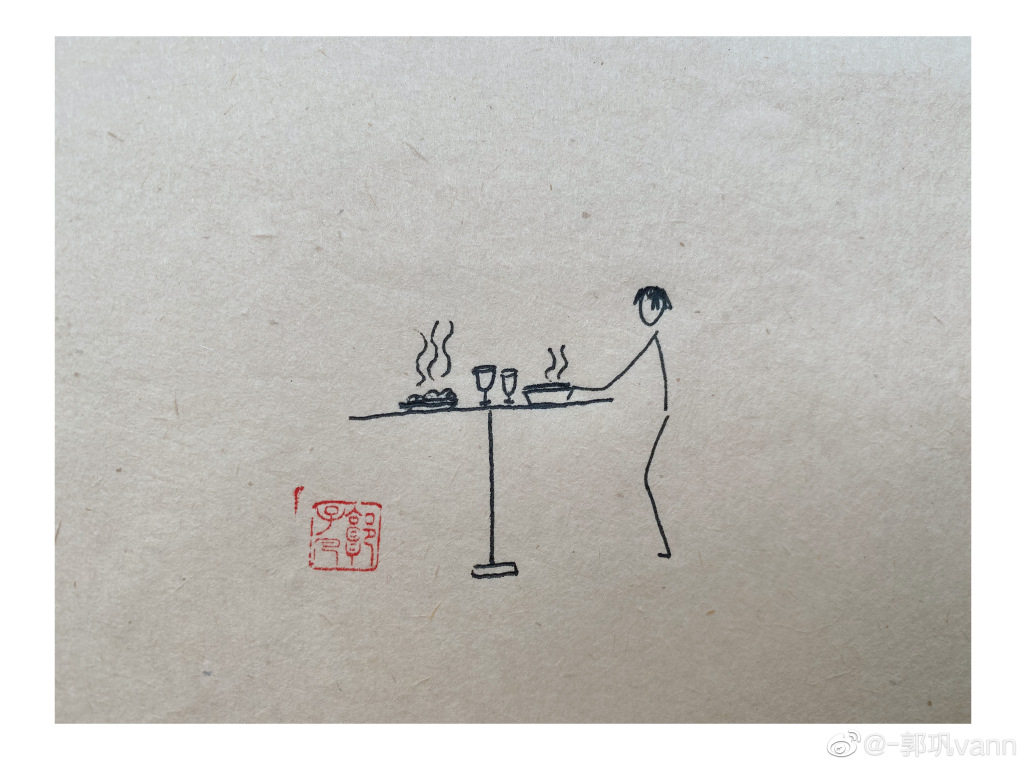 “居家到底胜居官，啼鸟声中昼掩关。​​​​”简笔画图片
