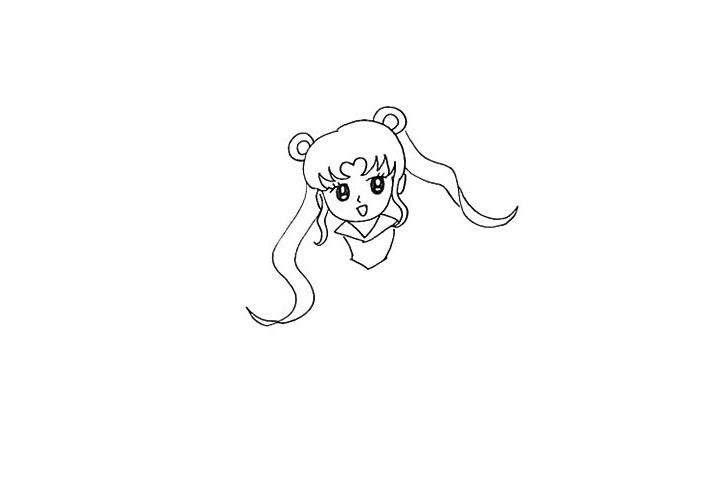 美少女战士简笔画画法步骤