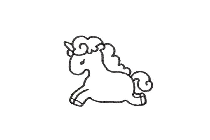 独角兽简笔画画法