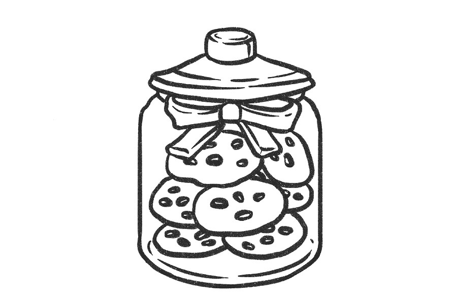 一瓶小饼干简笔画教程