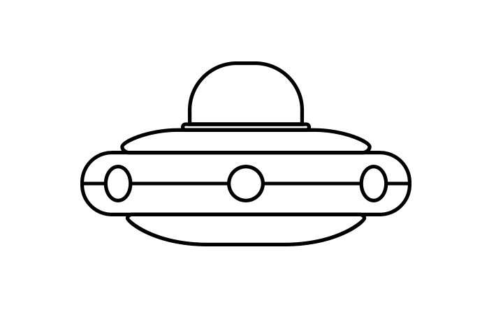 UFO-飞碟简笔画图片