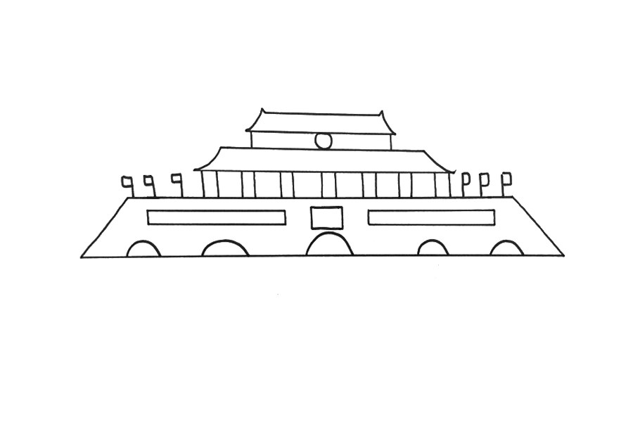天安门怎么画