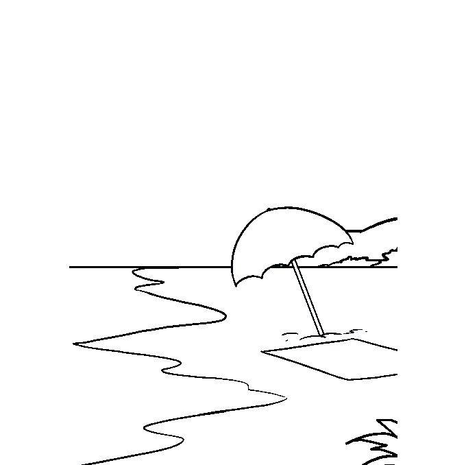 沙滩风景怎么画