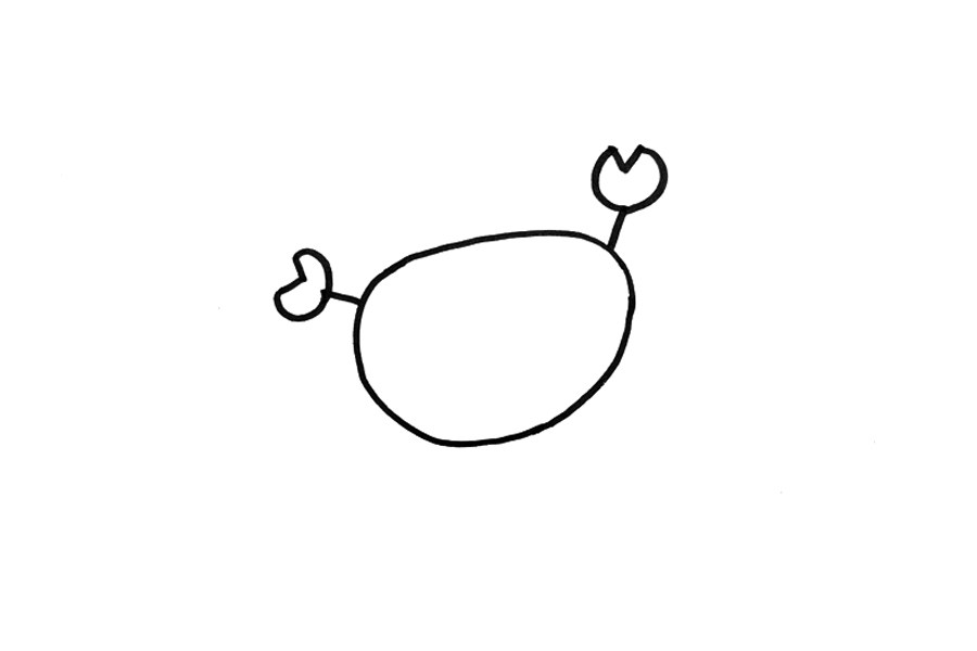 一步一步学画可爱螃蟹