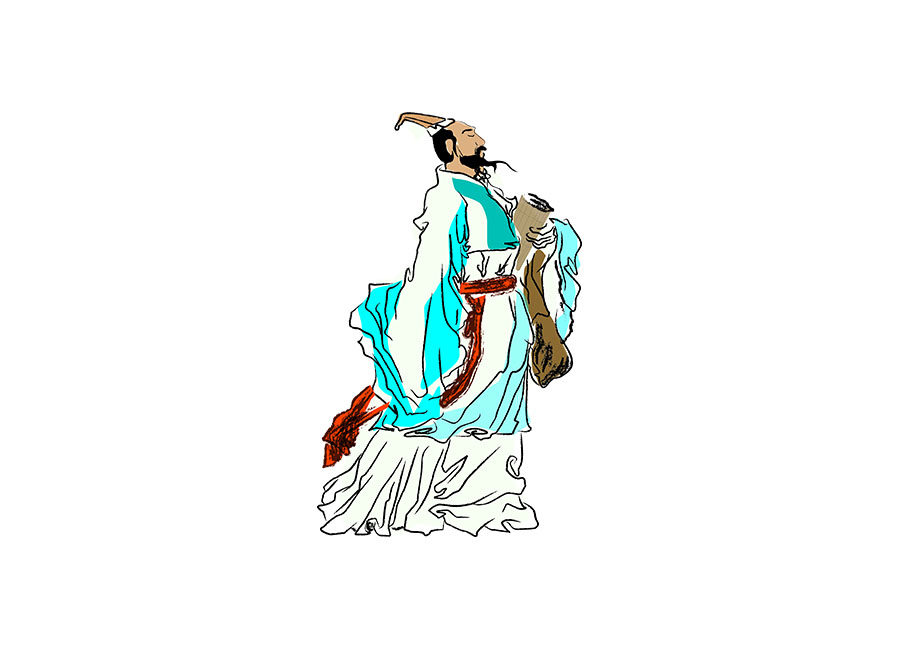 屈原简笔画的各种画法