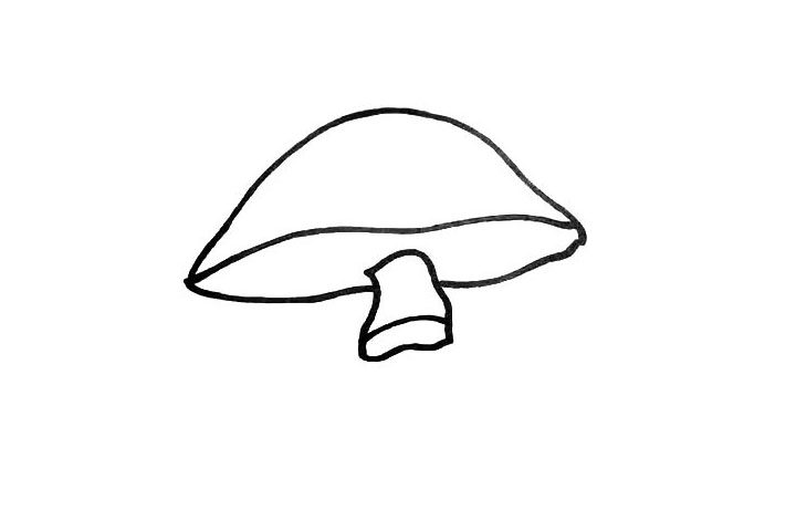 漂亮的蘑菇简笔画画法步骤