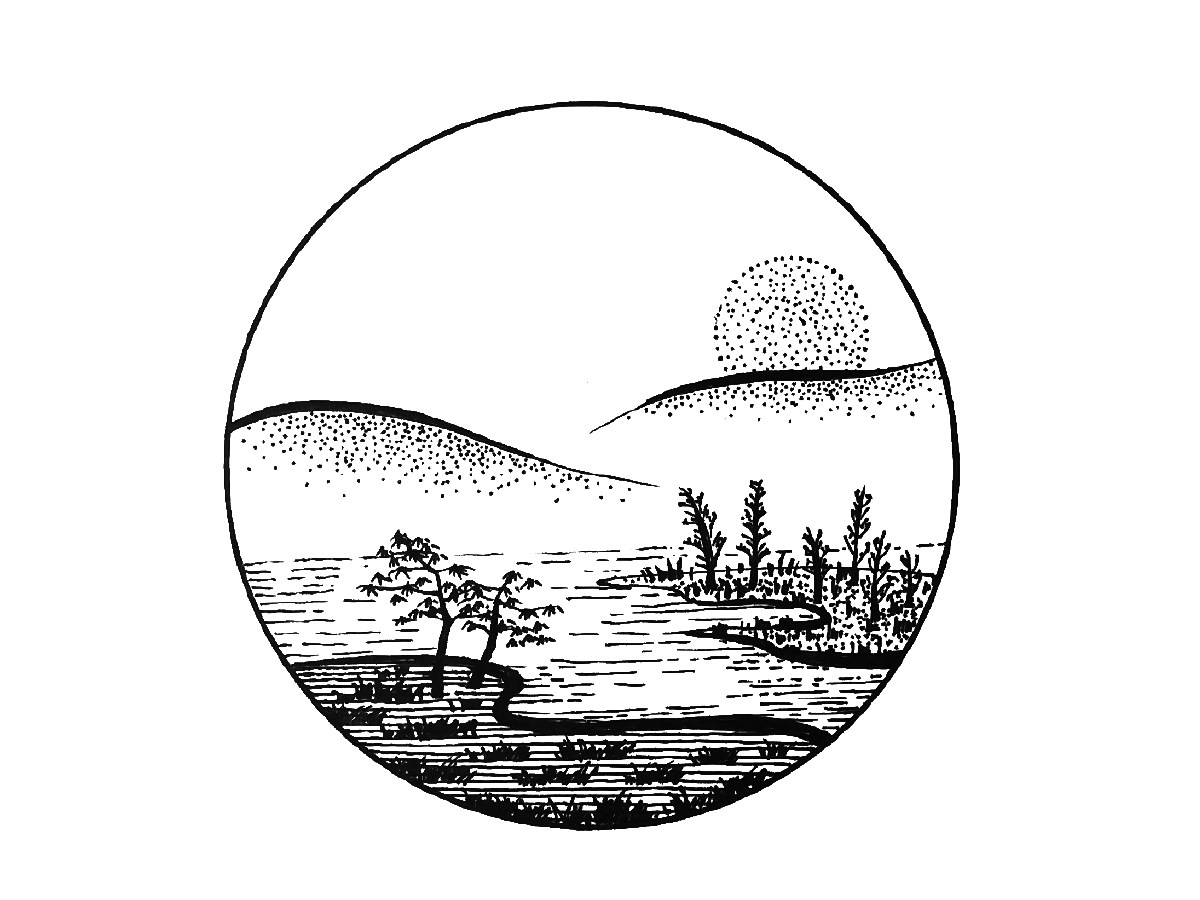 漂亮的风景简笔画图片