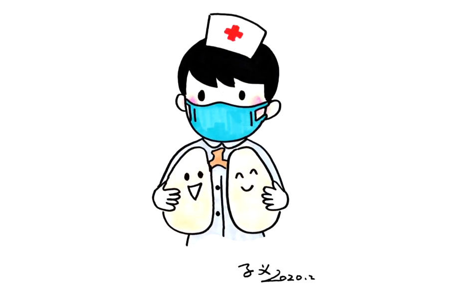 向奋战在一线的医护人员简笔画