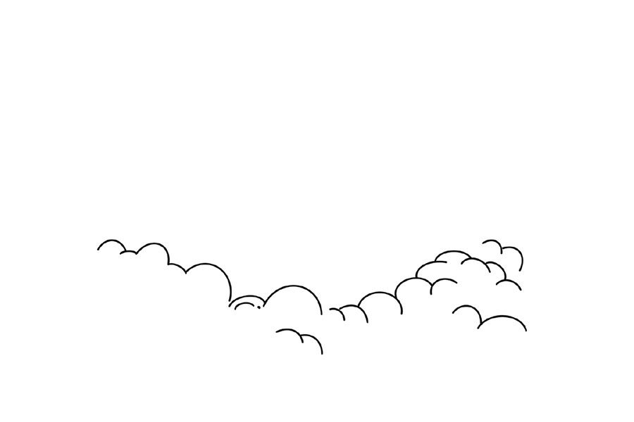 超浪漫太空人划月亮船简笔画画法步骤