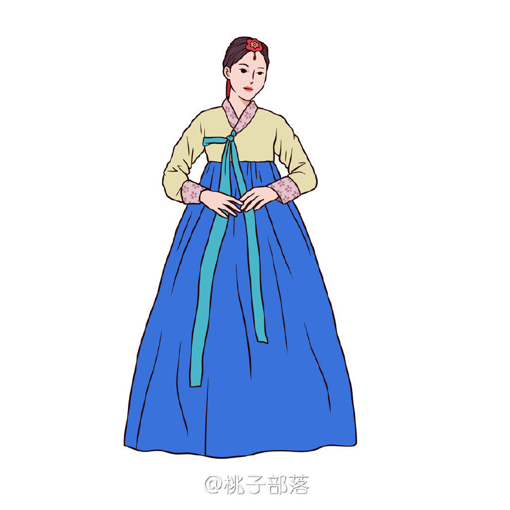 古朝鲜民族服饰卡通画