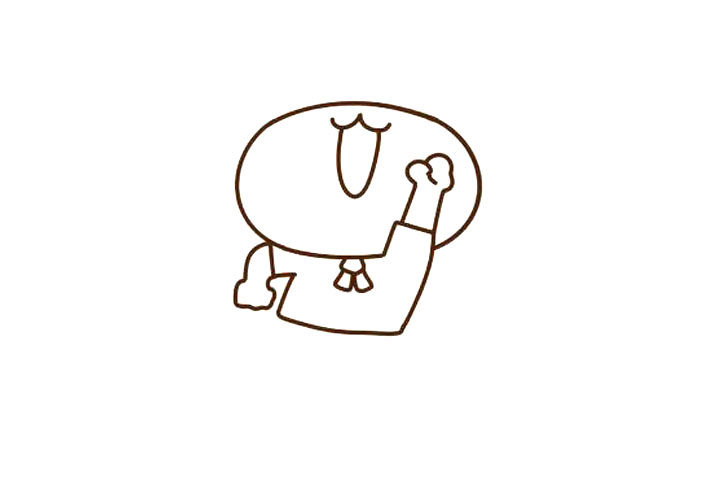 四步画出超人兔斯基简笔画