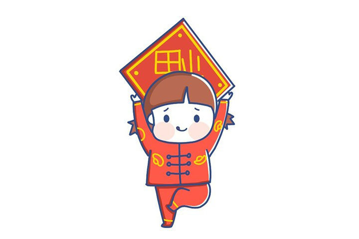 新春福娃简笔画画法步骤