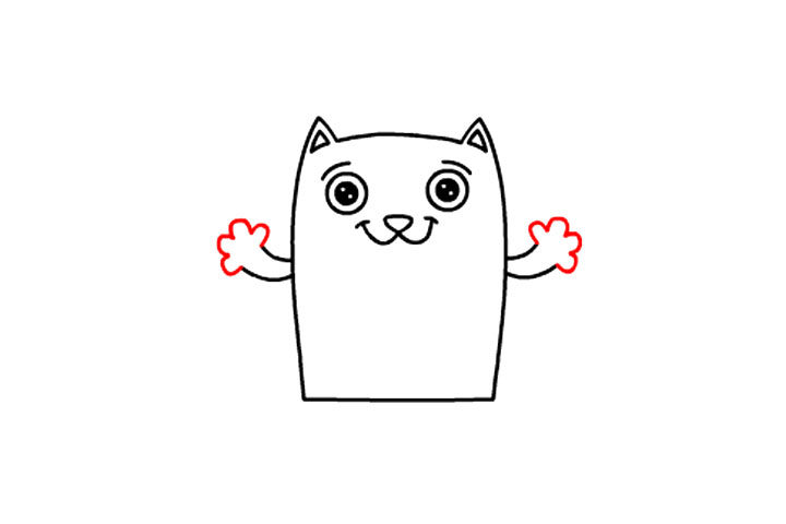 可爱小猫卡通简笔画