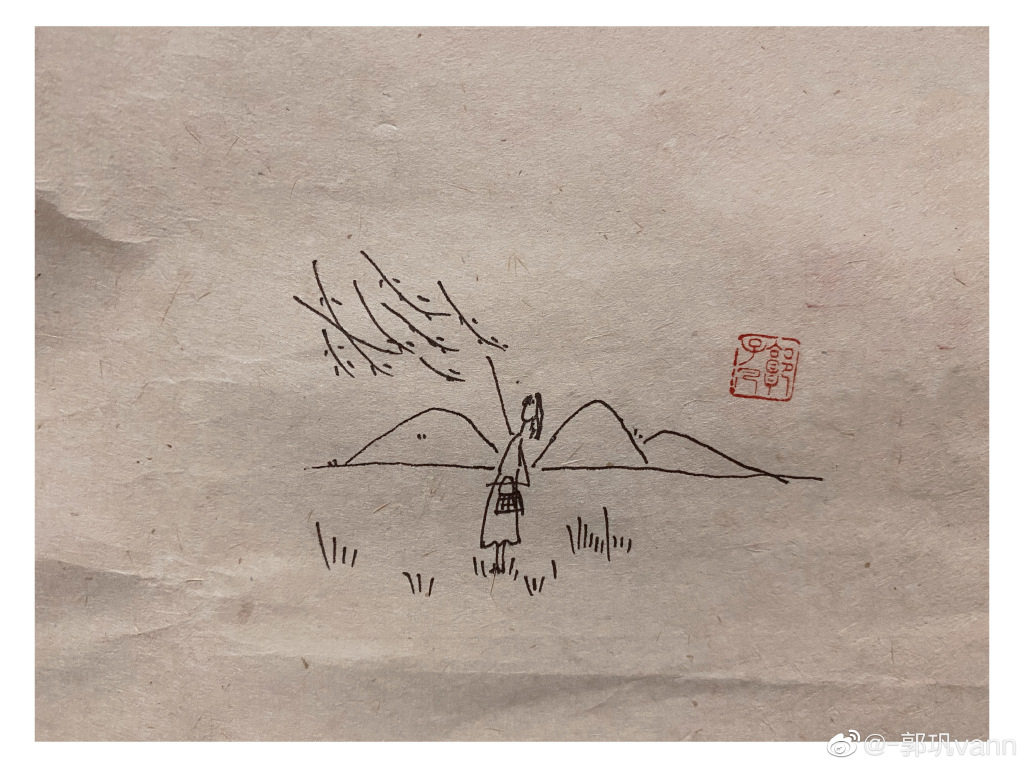 “夏首云物变，雨馀草木繁。·​​​​”夏日风景简笔画图片