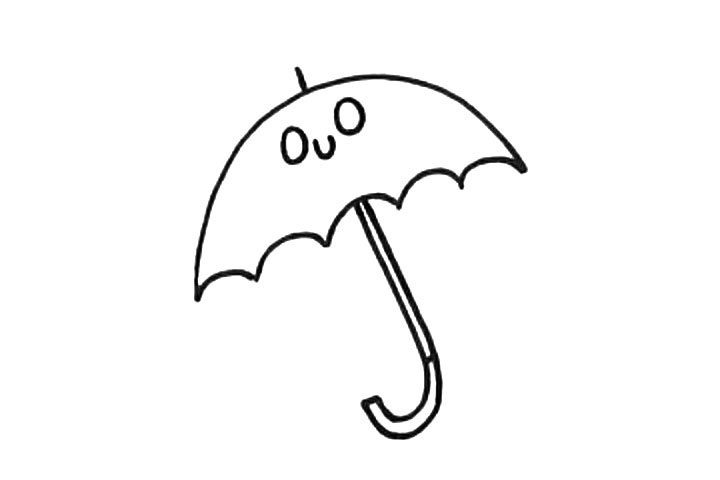 雨伞简笔画画法