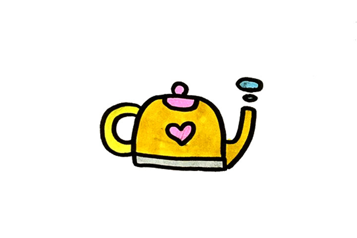 简单可爱的茶壶怎么画