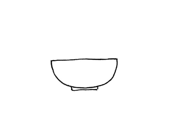 一碗面条简笔画画法步骤