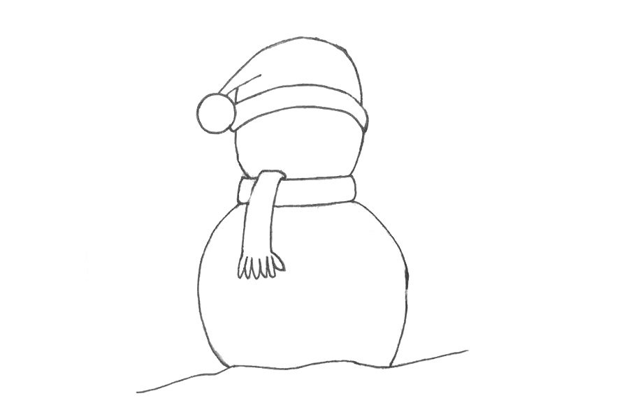 如何画雪人