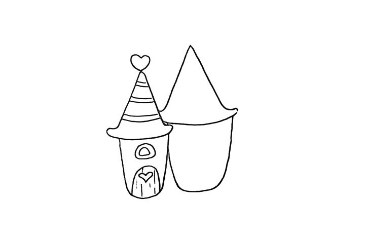 橘子小屋简笔画教程