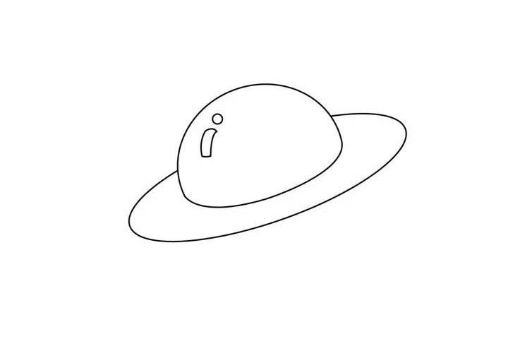 外星飞碟简笔画画法步骤