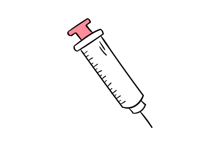 注射器简笔画带颜色