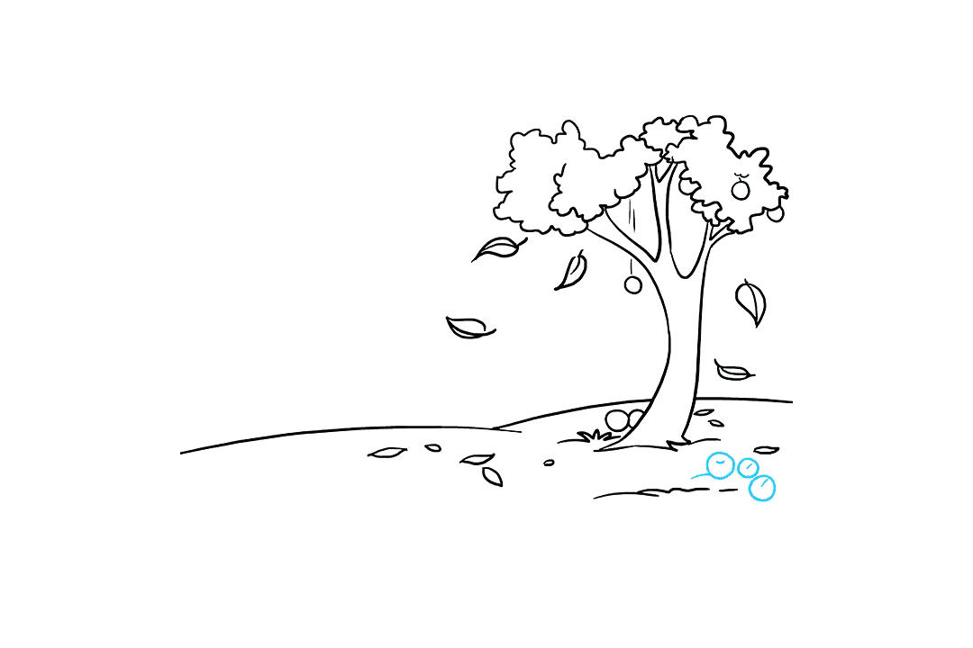 秋天风景手绘教程