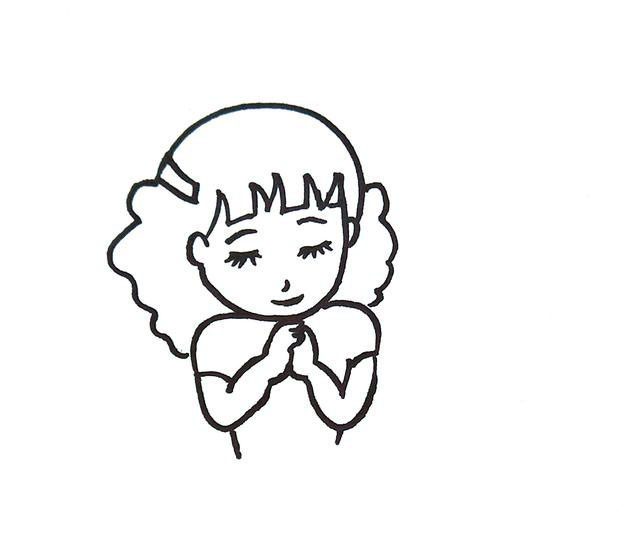 可爱的小公主简笔画的简单画法