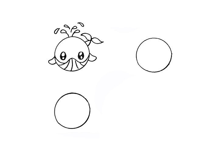 用圆形画海洋动物简笔画