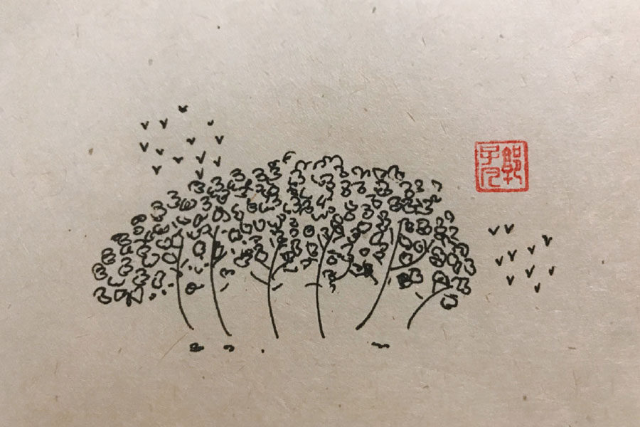 树林风景简笔画图片