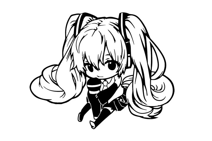 初音未来漫画线稿