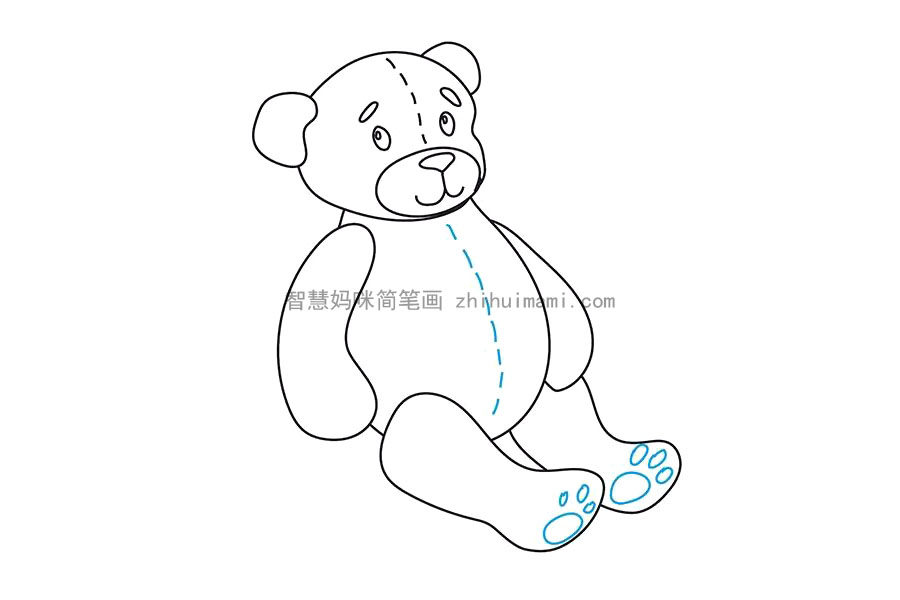 玩具熊怎么画