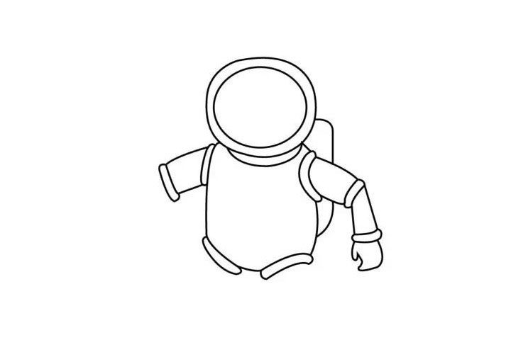 太空人简笔画画法步骤