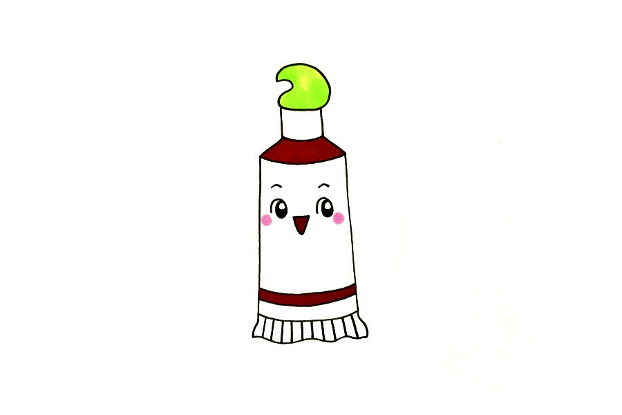 如何画卡通牙膏简笔画