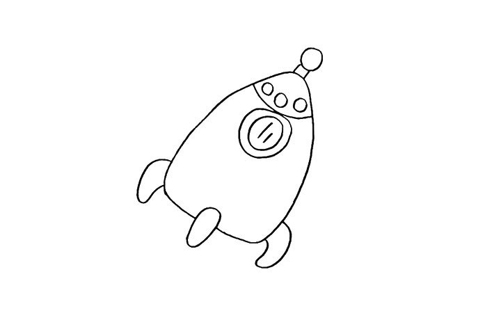 火箭简笔画画法详解