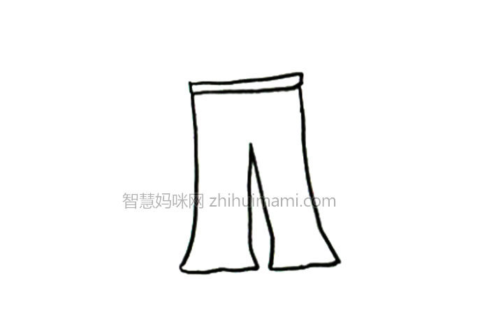 衣服简笔画大全 喇叭裤怎么画