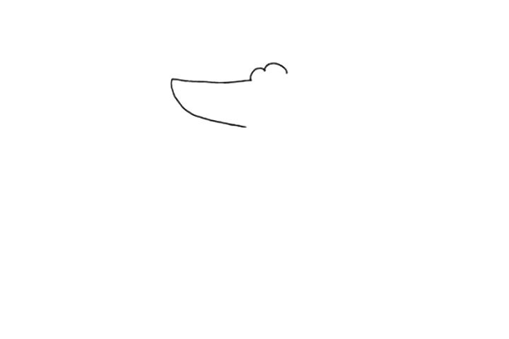 简单四步画卡通鳄鱼