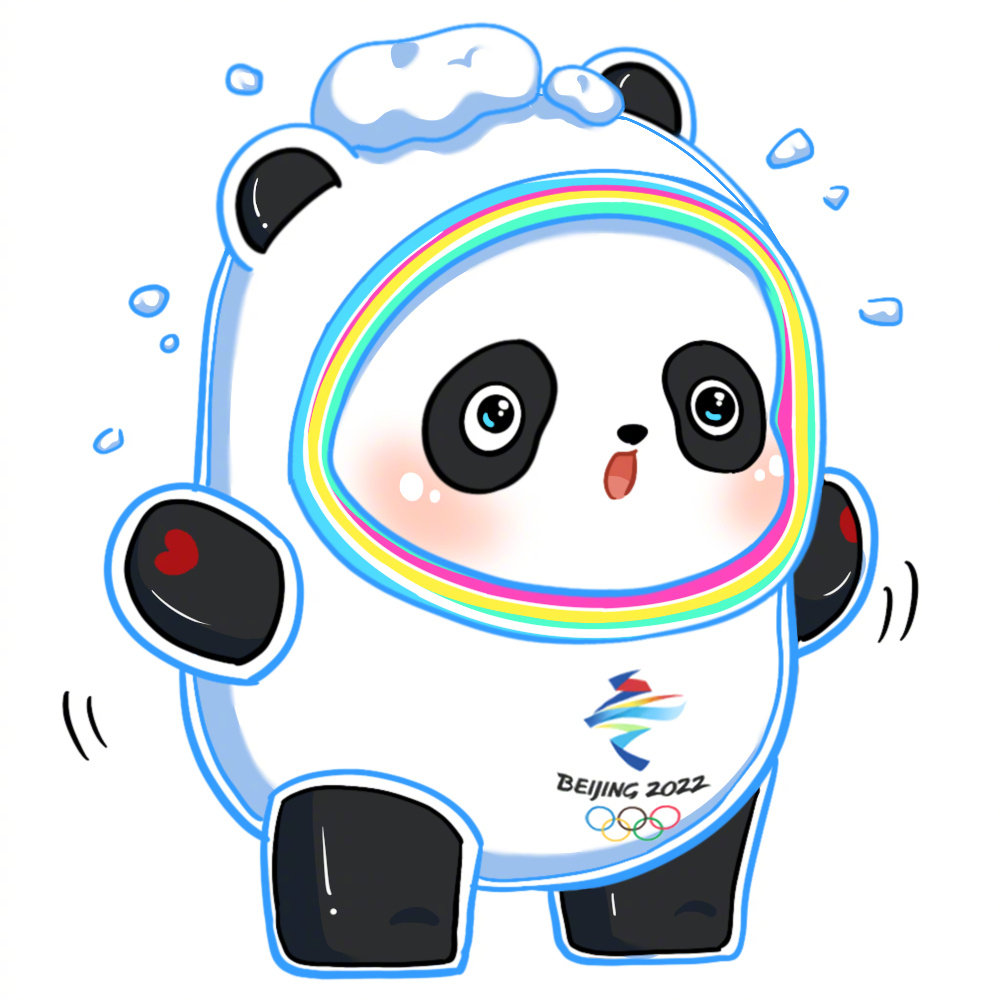 冬奥项目冰墩墩头像简笔画