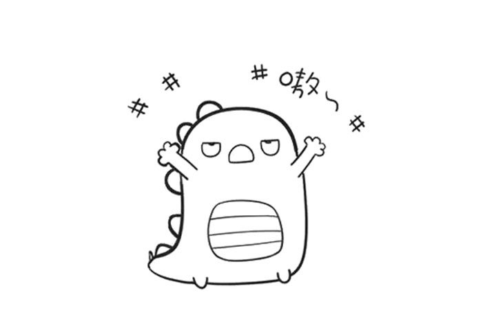 如何画卡通恐龙简笔画