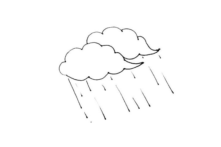 雨云简笔画画法步骤
