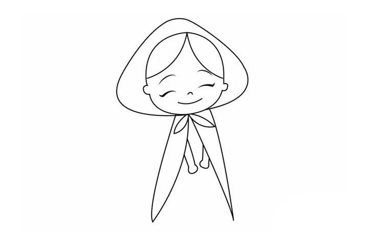 小红帽简笔画画法教程