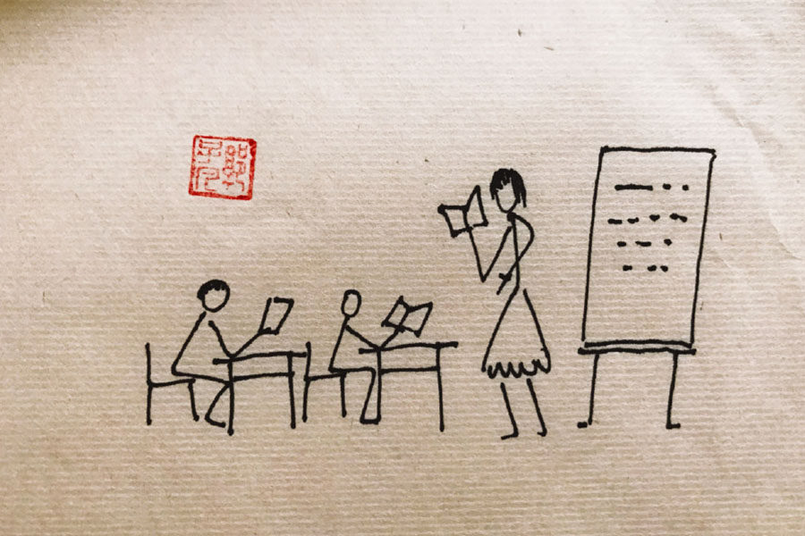 各行各业辛勤工作的人们简笔画图片