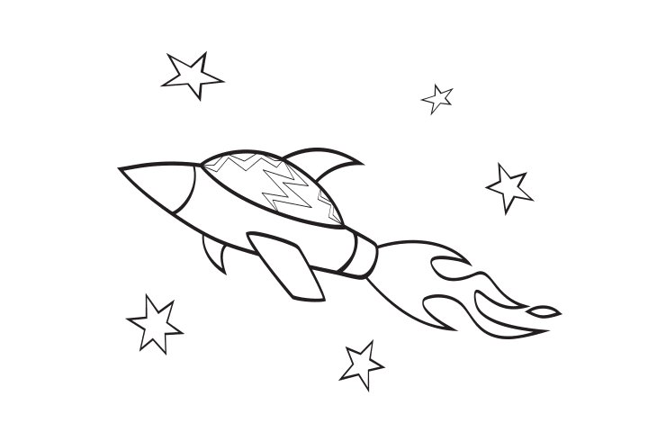 宇宙航天飞行器简笔画