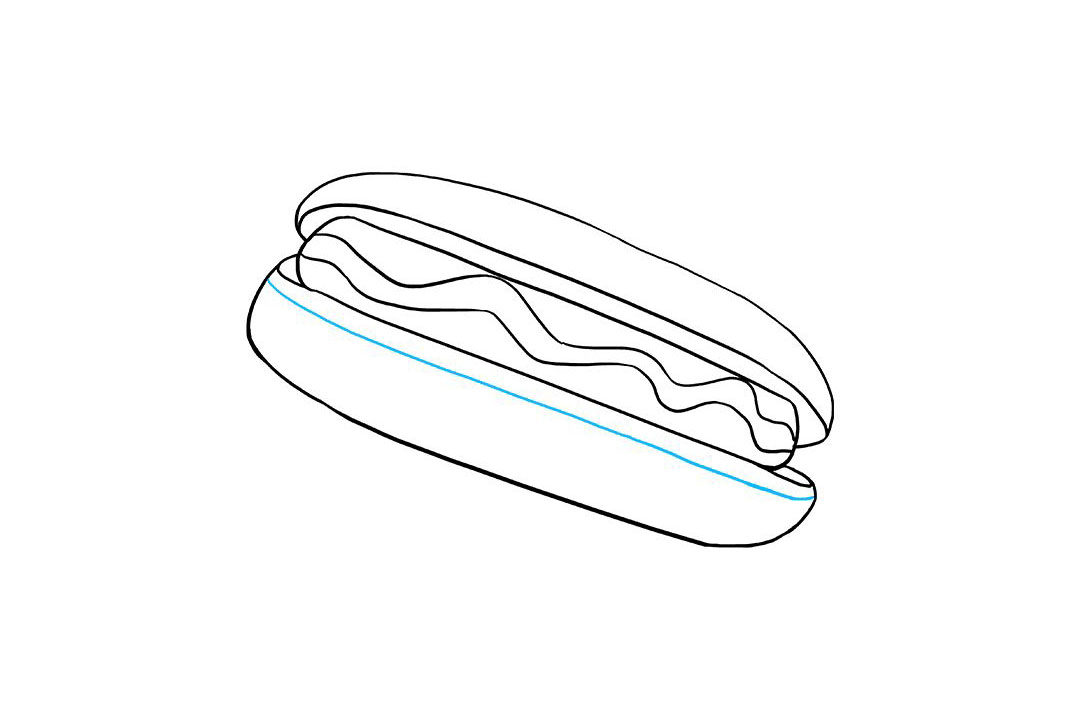 热狗怎么画