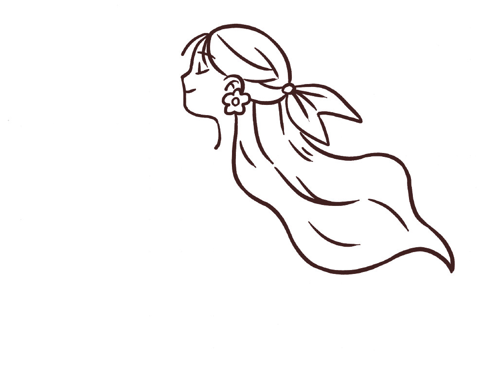 可爱少女头像简笔画