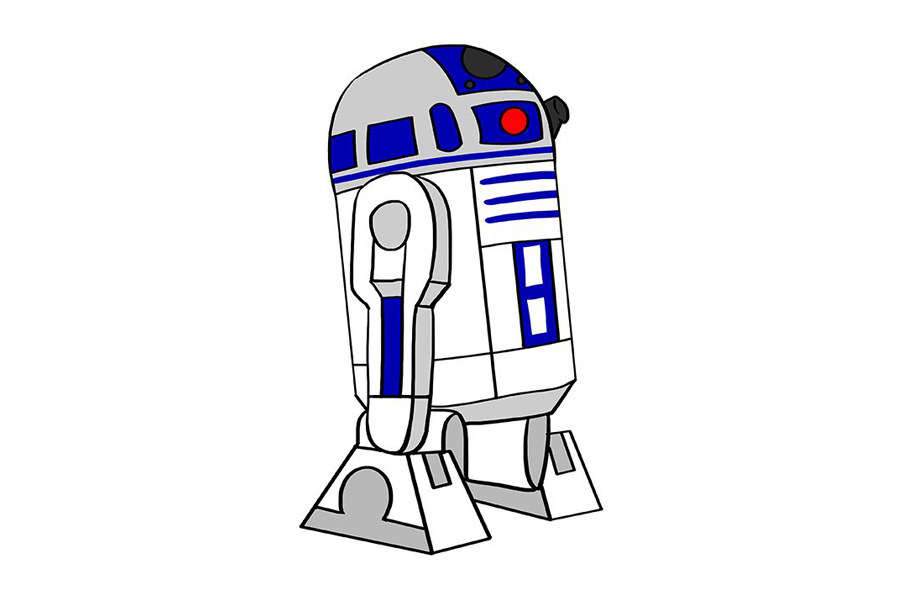 星球大战 R2-D25040机器人怎么画