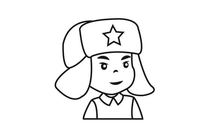 雷锋简笔画画法教程